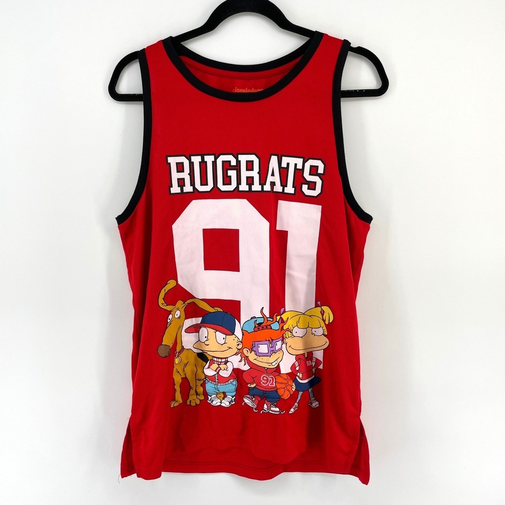 Nickelodeon Rugrats Reptar Basketball Jersey Tank Top Men's Size M Red - Picture 2 of 7